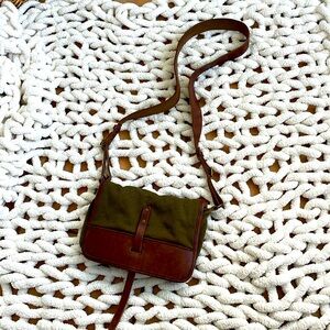 J. Crew‎ Olive and Brown Crossbody Bag